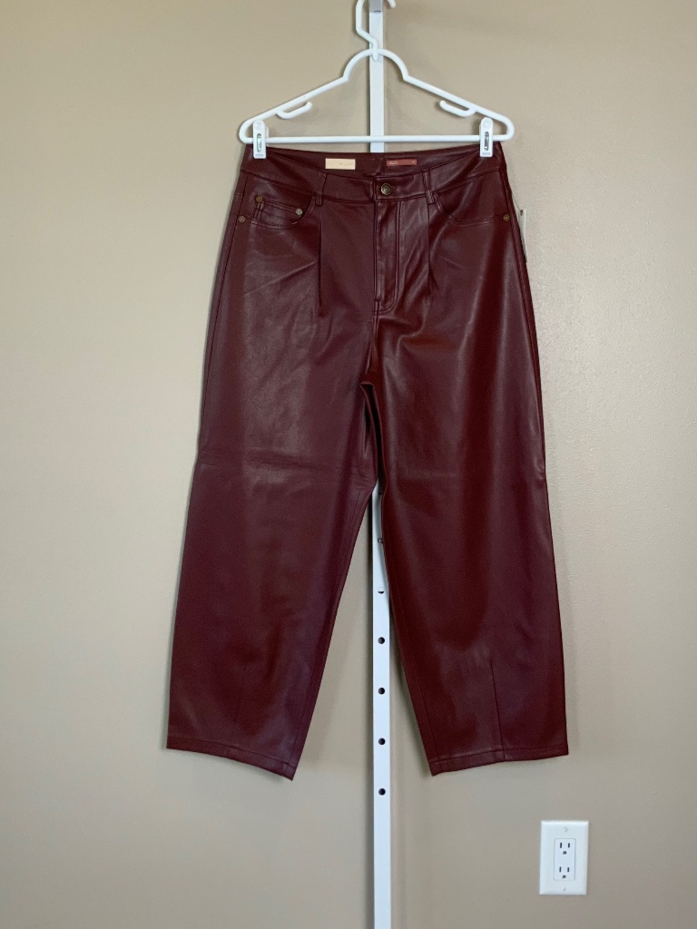 Anthropologie Pilcro The Breaker Cropped Faux Leather Pants - Picture 7 of 16